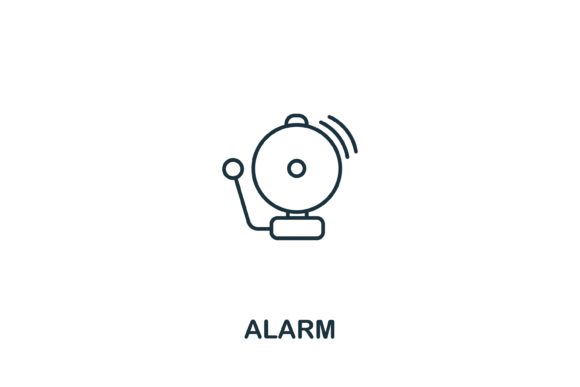 Alarm Icon for Work Safety Design Projects