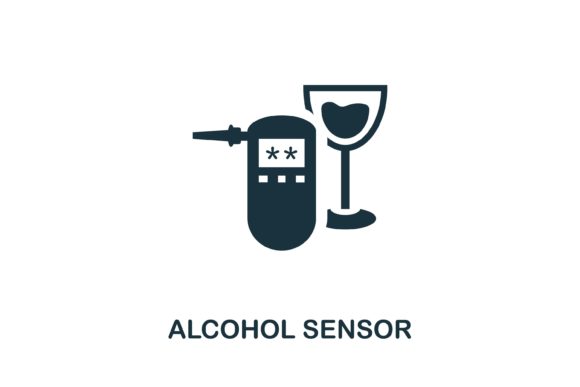 Alcohol Sensor Icon for Modern Design Projects