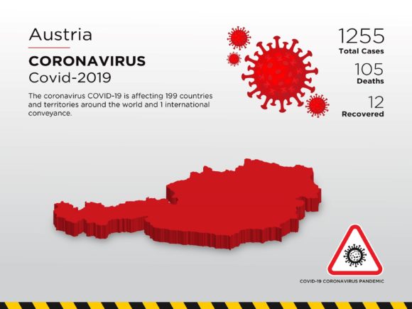 Austria Affected Country 3D Map: A Strategic Tool for Pandemic Communication and Planning