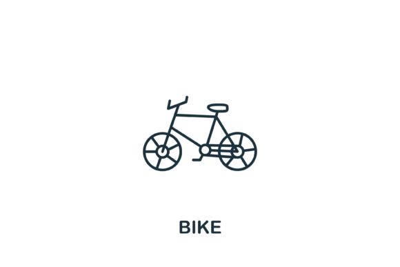 Bike Icon: A Simple Line Element for Design Versatility