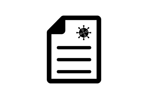 Coronavirus Test Report Icon for Design Projects