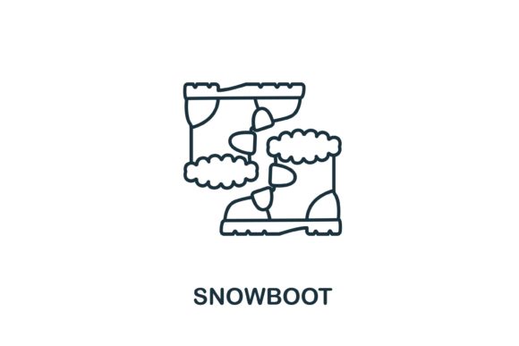 Enhancing Visual Communication with the Snowboot Icon from Winter Collection