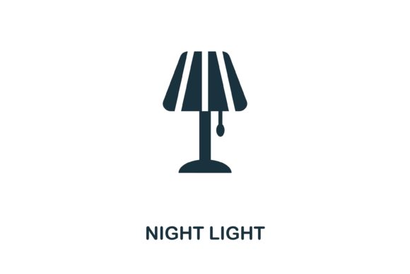 Night Light Icon: Simple Design for Versatile Use